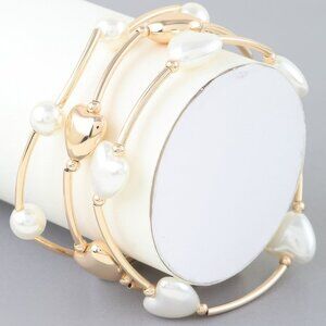 Simple Heart Beaded Wrap Bracelet